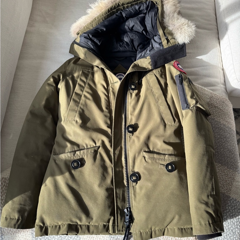 Canada Goose Olive Green Parka with Fur Trim
